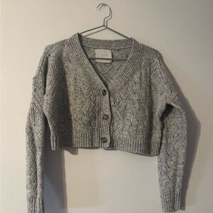 Lucky Brand Gray Button-Up Women's Sweater
